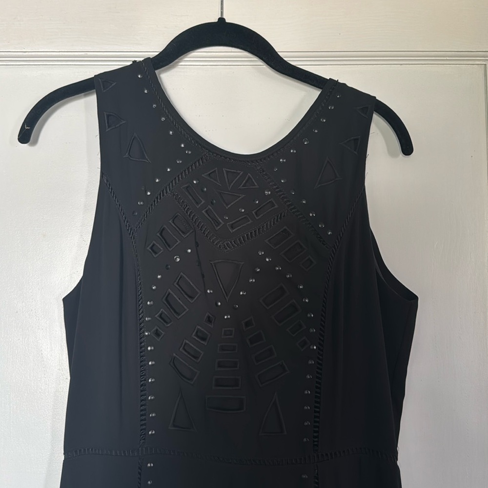 NWT Anthropologie Greylin Studded Maxi Black Dress Size Small